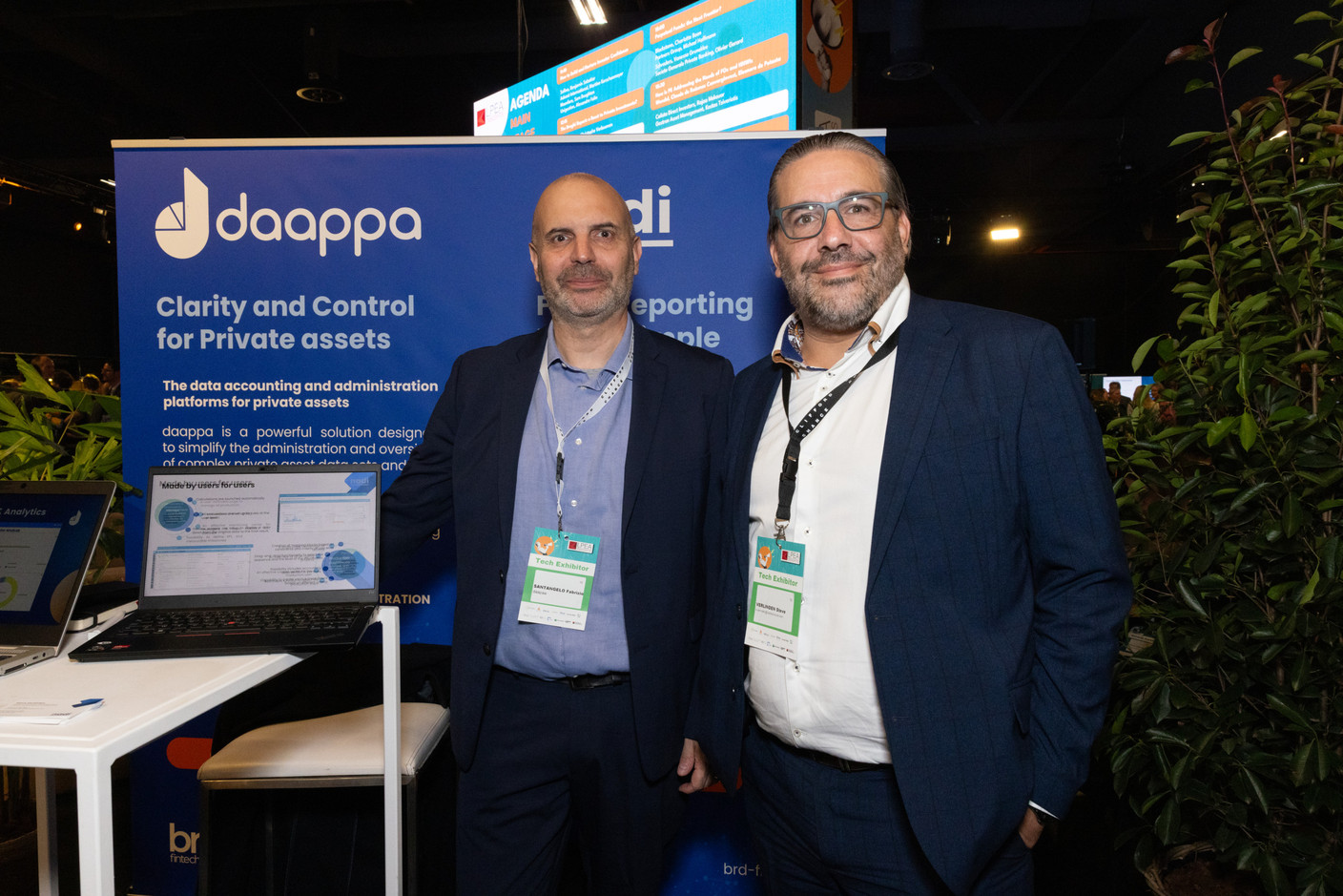 Fabrizio Santangelo (Daapaa) and Steve Verlinden (Nadi Solutions) at the LPEA Insights conference at Luxexpo, 17 October 2024. Photo: Eva Krins/Maison Moderne