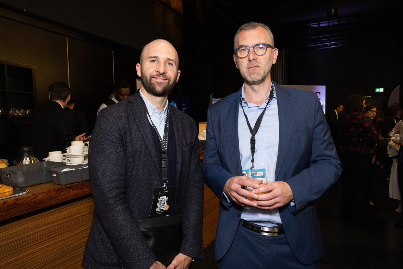 Simon Joly (Docify) and Cedric Pedoni (Permira Management) at the LPEA Insights conference at Luxexpo, 17 October 2024. Photo: Eva Krins/Maison Moderne