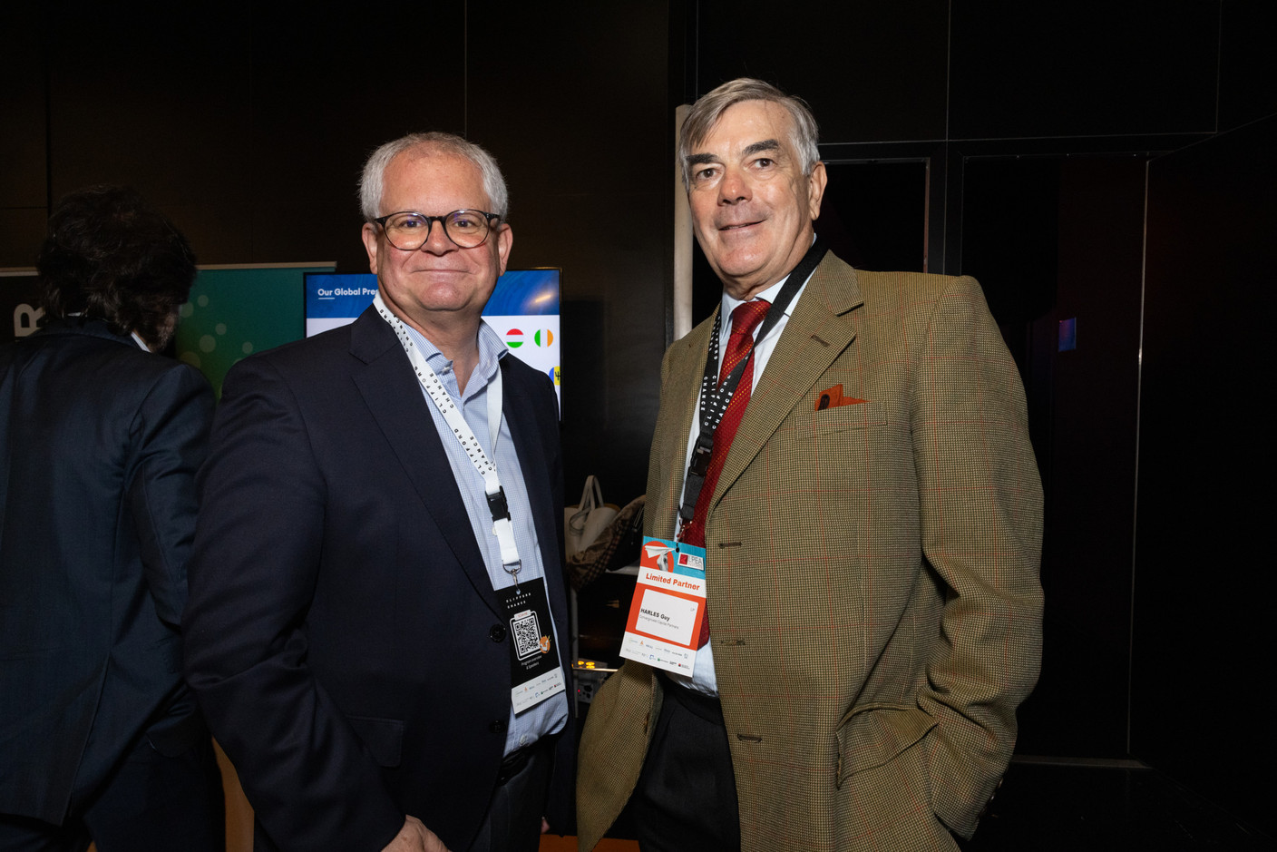 Willi Ehses (Catalpa Ventures) and Guy Harles (Converginvest Capital Partners) at the LPEA Insights conference at Luxexpo, 17 October 2024. Photo: Eva Krins/Maison Moderne
