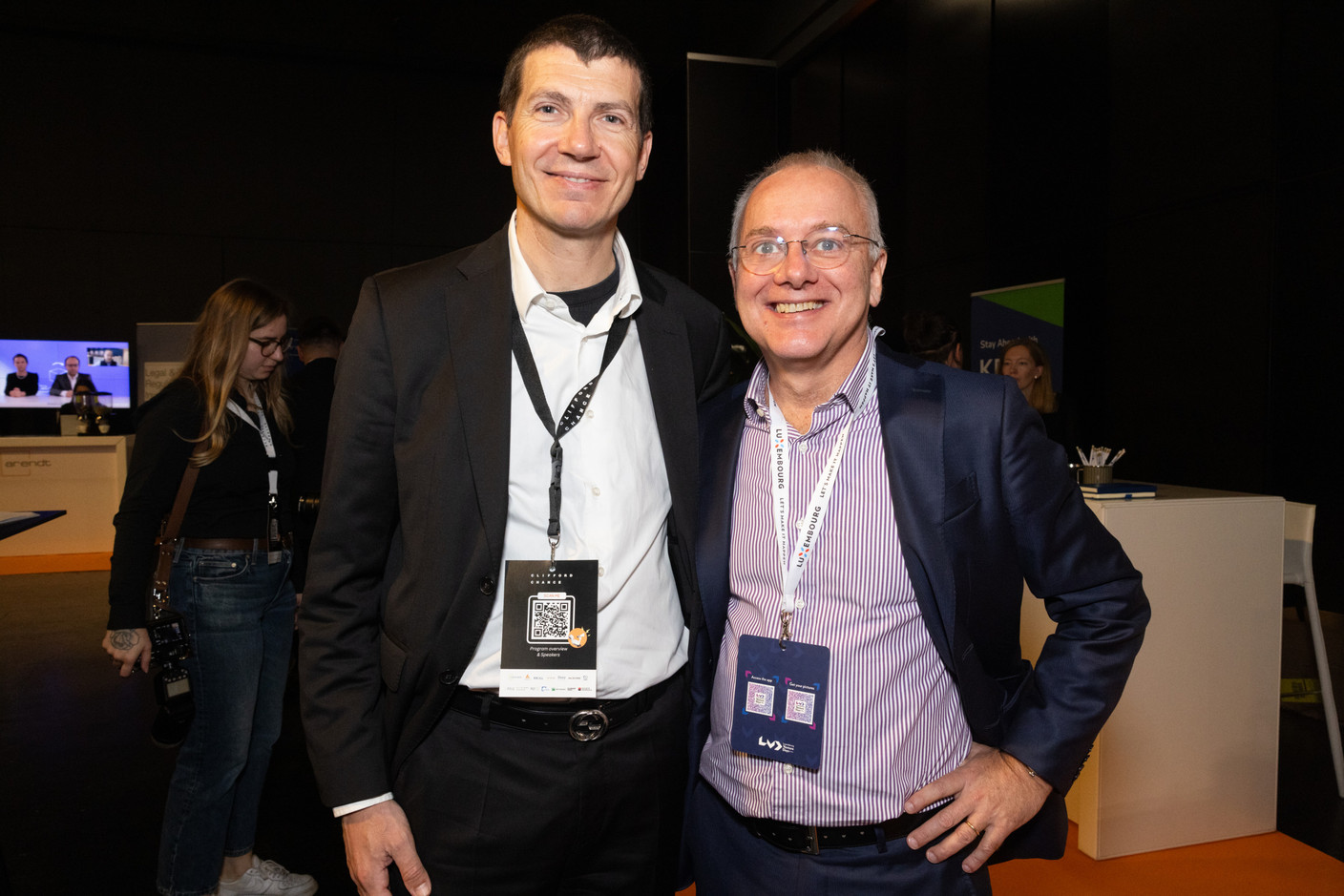 Mario Zardoni (Quantyx) and Paolo Orlandi (Quantyx) at the LPEA Insights conference at Luxexpo, 17 October 2024. Photo: Eva Krins/Maison Moderne