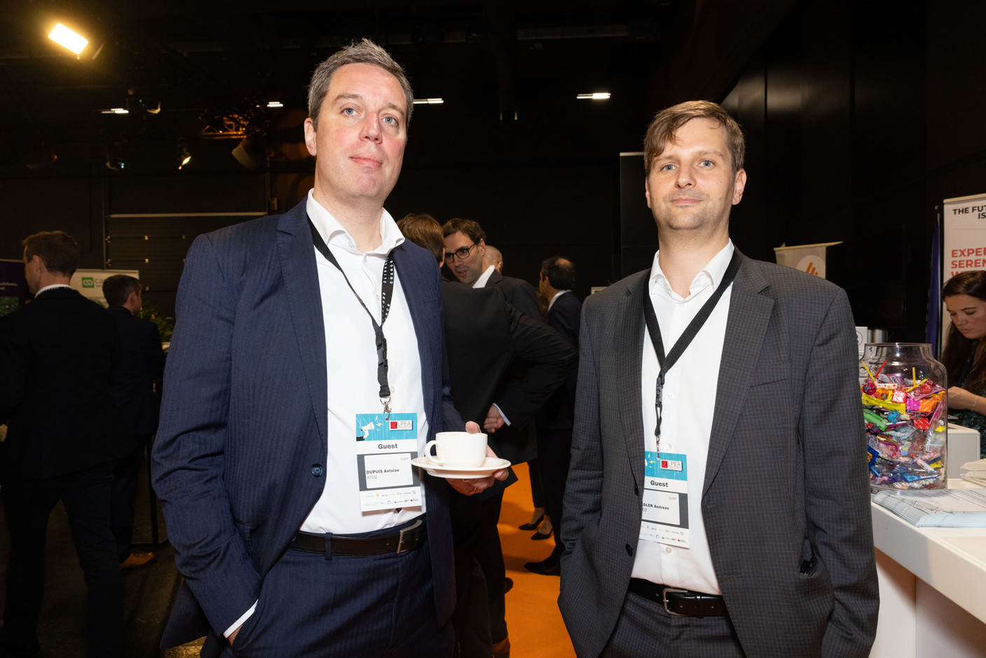 Antoine Dupuis (Atoz) and Andreas Medler (Atoz) at the LPEA Insights conference at Luxexpo, 17 October 2024. Photo: Eva Krins/Maison Moderne