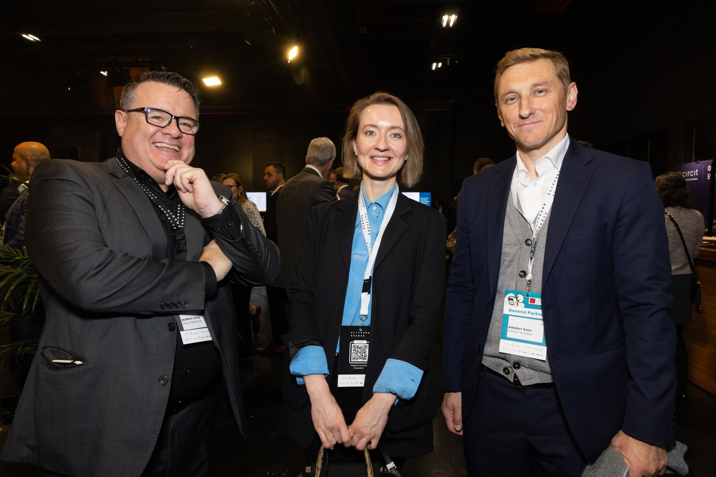 Philip Murphy (Cafico International), Alexandra Milongo (Ocorian) and Rafal Kwasny (Franklin Templeton) at the LPEA Insights conference at Luxexpo, 17 October 2024. Photo: Eva Krins/Maison Moderne
