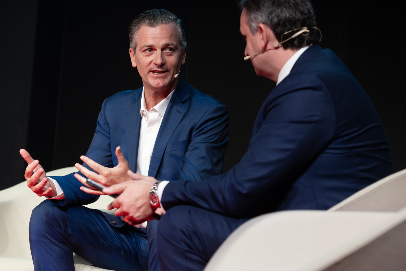 Matthieu Coisne (Manhosiol) talked about secondaries and GP-led secondary transactions during the LPEA’s Insights conference on 19 October 2023, Luxexpo. Photo: Guy Wolff/Maison Moderne