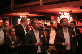 Attendees at the LPEA New Year's reception at Melusina on 19 January 2023. Matic Zorman / Maison Moderne