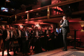 Stéphane Pesch, CEO of LPEA, speaking at the association's New Year's reception, held at Melusina on 19 January 2023. Matic Zorman / Maison Moderne