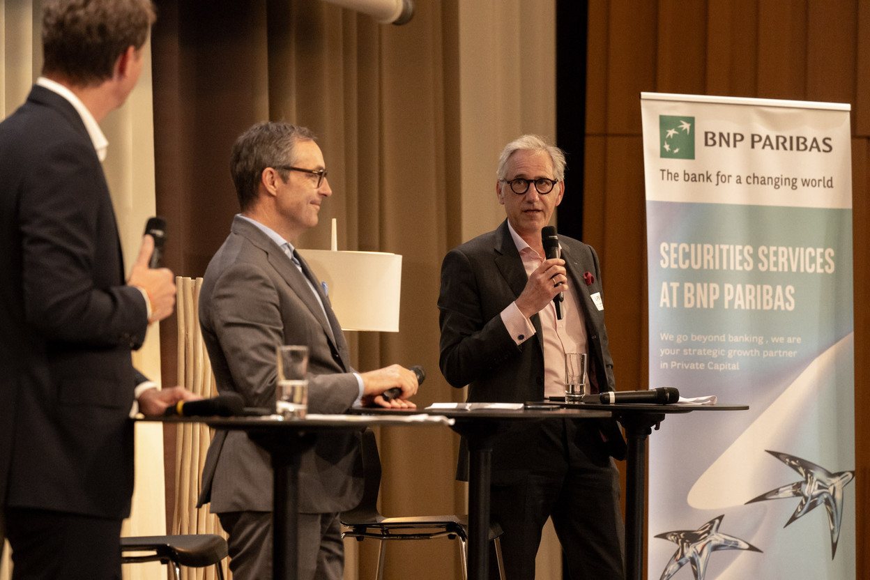 Gilles Dusemon (Arendt), Keith O'Donnell (Atoz) and Hans-Jürgen Schmitz (Mangrove Capital Partners) talked about the impact that the société d’investissement en capital à risque (Sicar) has had on Luxembourg’s private equity and venture capital industry over the last 20 years. Photo: Nader Ghavami