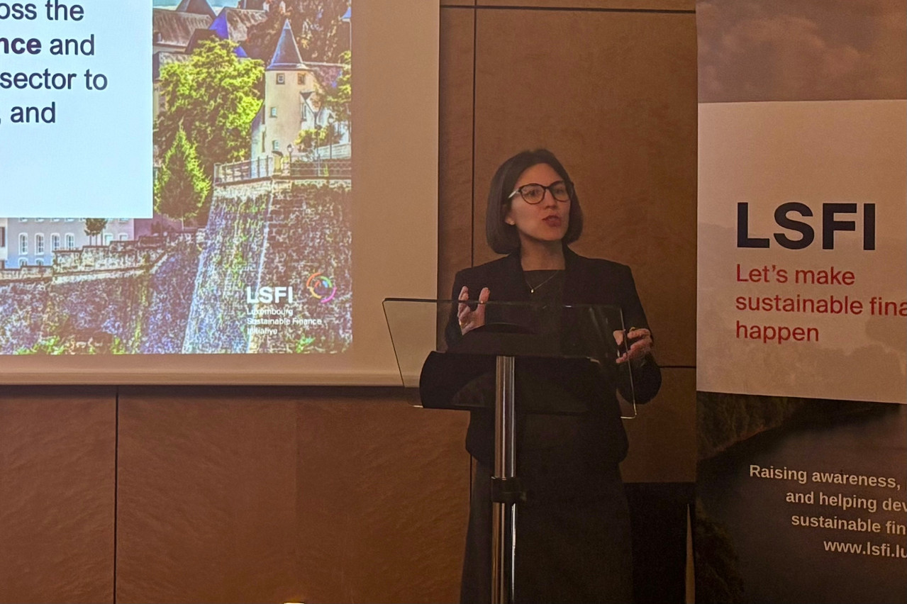 Part of the Luxembourg Sustainable Finance Initiative’s 2030 strategy is to “raise the Luxembourg profile as a leader in sustainable finance on the world stage,” said Nicoletta Centofanti, CEO of the LSFI, 6 February 2025. Photo: Maria Tapia/LSFI