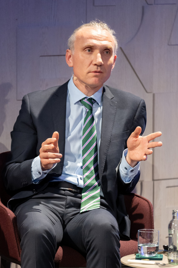 Alexander Kruglov, head of transfer pricing at SES, speaking during a roundtable on navigating transfer pricing challenges during the official launch ceremony of the Luxembourg Transfer Pricing Association held at A&O Shearman, 25 February 2025. Photo: Emmanuel Claude/Focalize