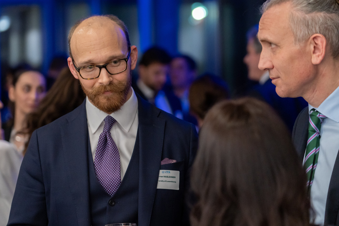 Werner Haslehner (University of Luxembourg) and Alexander Kruglov (SES) at the official launch ceremony of the Luxembourg Transfer Pricing Association held at A&O Shearman, 25 February 2025. Photo: Emmanuel Claude/Focalize