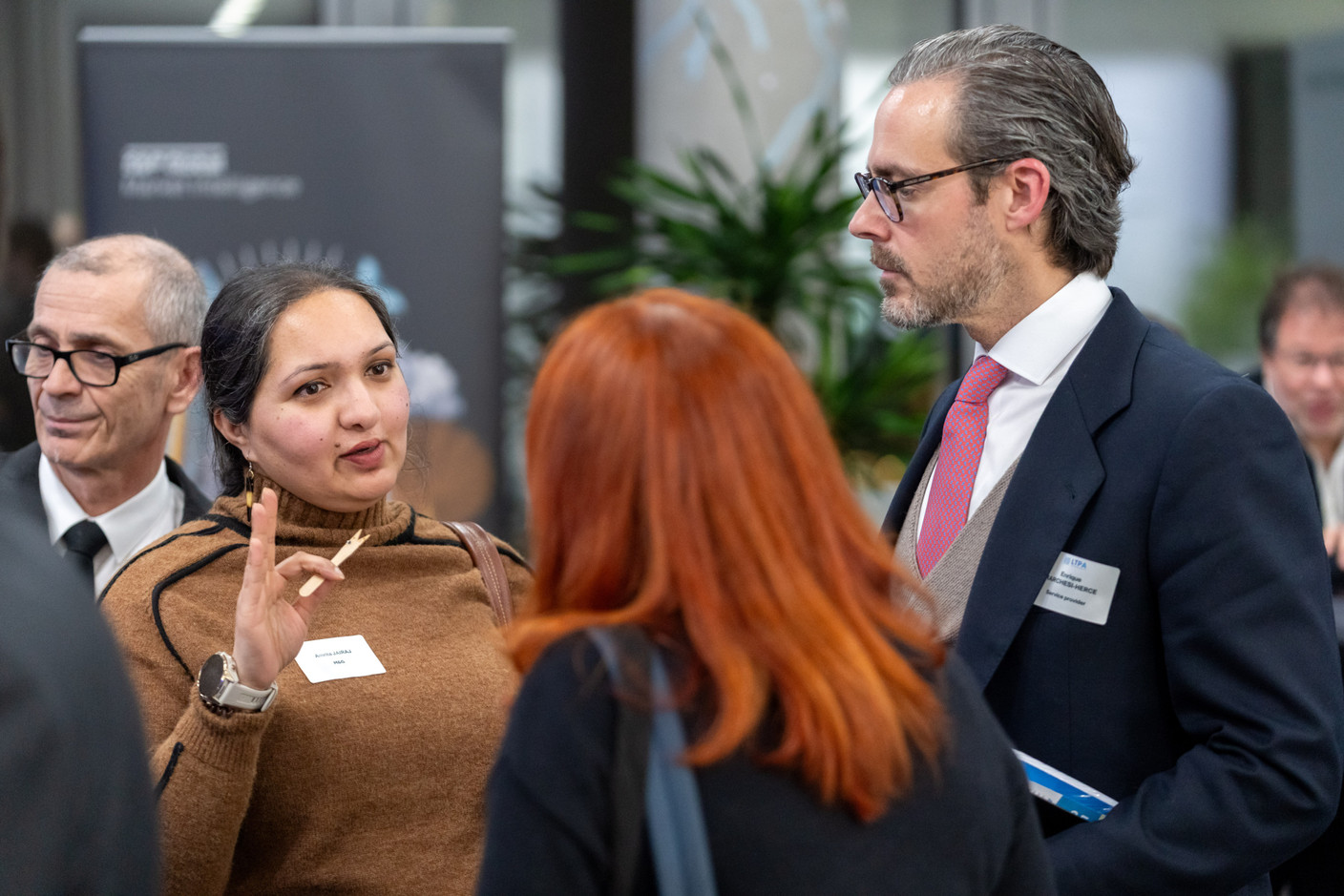 Amrita Jairaj (M&G) and Enrique Marchesi-Herce (Deloitte) at the official launch ceremony of the Luxembourg Transfer Pricing Association, held at A&O Shearman, 25 February 2025. Photo: Emmanuel Claude/Focalize