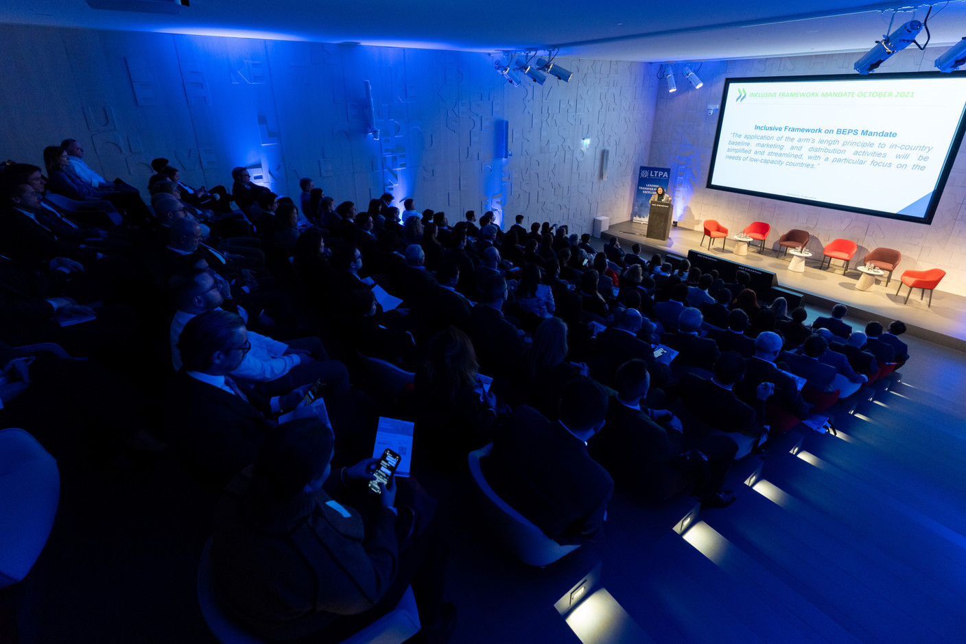 Gabriela Capristano Cardoso (OECD) talked about priorities on the OECD’s transfer pricing agenda during the official launch ceremony of the Luxembourg Transfer Pricing Association, held at A&O Shearman, 25 February 2025.  Photo: Emmanuel Claude/Focalize