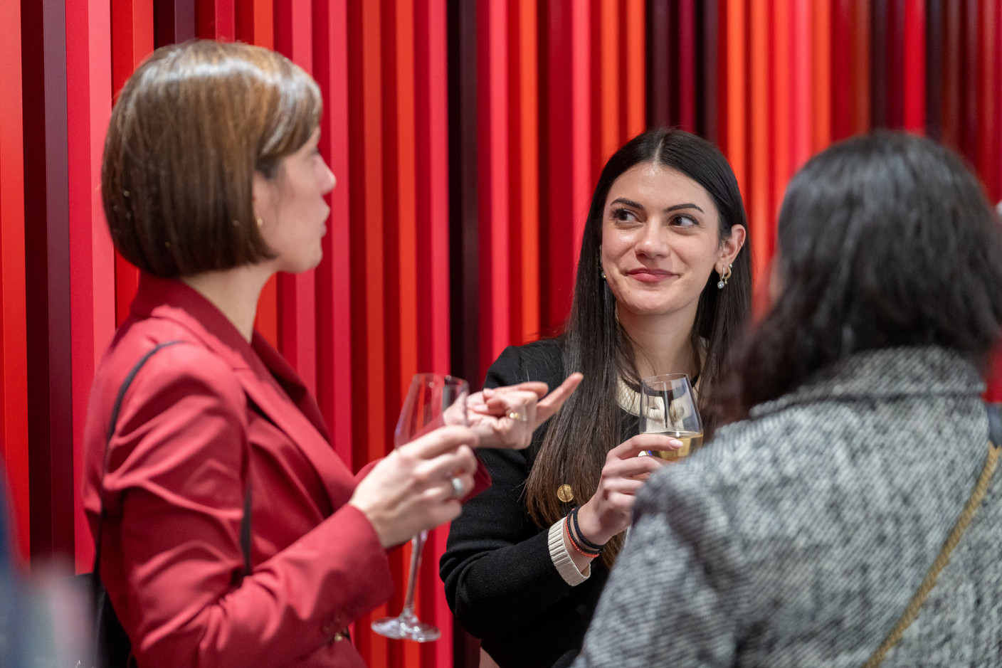 Francesca Michielin (LTPA/RSA Luxembourg), Eleni-Lydia Lazaridou (Arendt & Medernach) and Gabriela Capristano Cardoso (OECD) at the official launch ceremony of the Luxembourg Transfer Pricing Association, held at A&O Shearman, 25 February 2025. Photo: Emmanuel Claude/Focalize