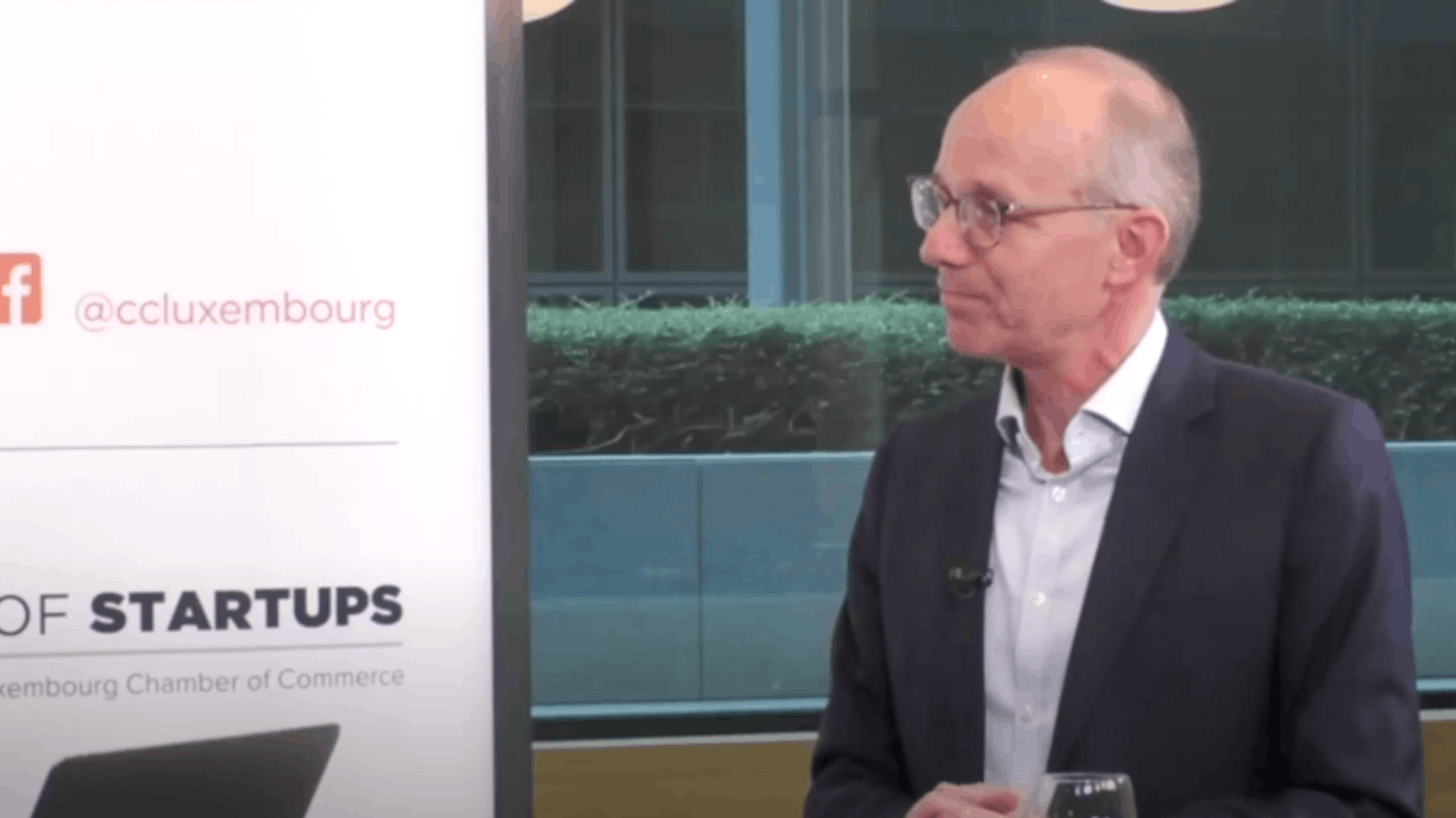 The BCC chat with Luc Frieden was held at the Luxembourg Chamber of Commerce studio Video screengrab