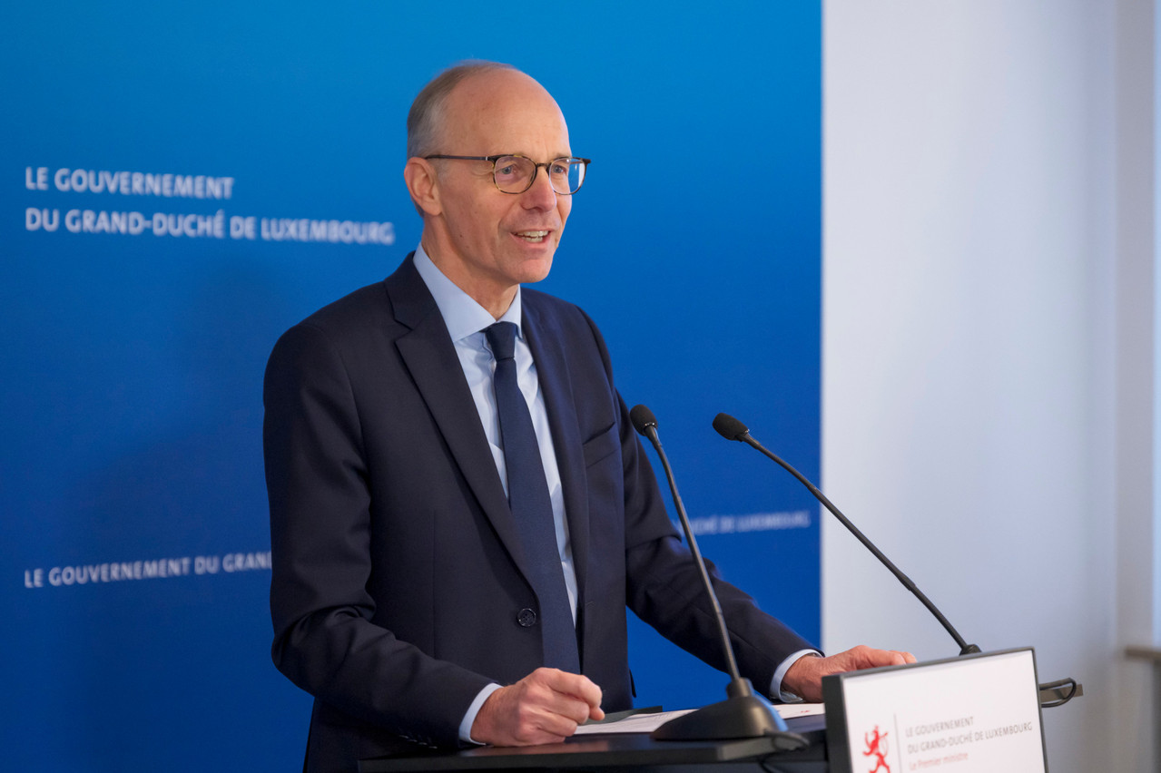 “Discussions are underway to increase this percentage, and we need to prepare for a figure of more like 3%. We cannot rest on the shoulders of others, we must all make an effort,” explained prime minister Luc Frieden (CSV). Photo: SIP/Jean-Christophe Verhaegen/Archives