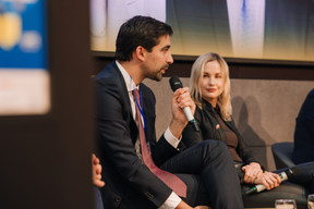 Lucas Novelle Araújo (PWC) and Kristina Mikulova (EIB). Photo: Kateryna Mostova