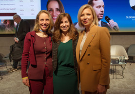 Violaine Silvestro Von Kameke (EIB Global), Anne Calteux (representation of European Commission to Luxembourg) and Evgenia Paliy (Luxembourg-Ukraine Chamber of Commerce). Photo: Kateryna Mostova