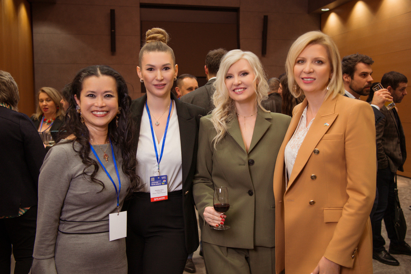 Diane Tea (China-Luxembourg Chamber of Commerce), Nataliia Iskra (Clearstream), Alexandra Tsyliya (strategic communications advisor for tech brands) and Evgenia Paliy (Luxembourg-Ukraine Chamber of Commerce). Photo: Kateryna Mostova