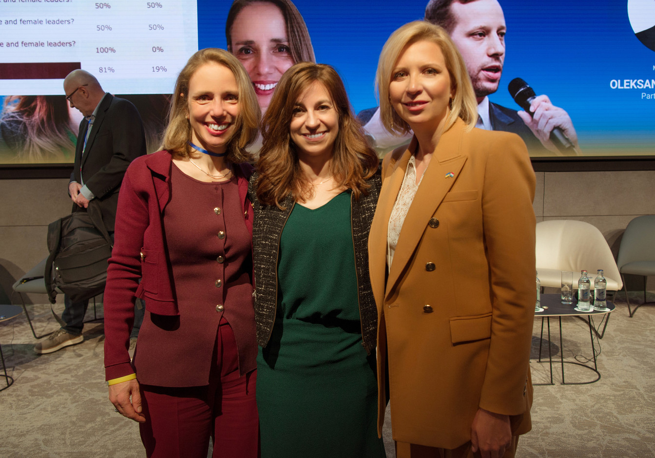 Violaine Silvestro Von Kameke (EIB Global), Anne Calteux (representation of European Commission to Luxembourg) and Evgenia Paliy (Luxembourg-Ukraine Chamber of Commerce). Photo: Kateryna Mostova