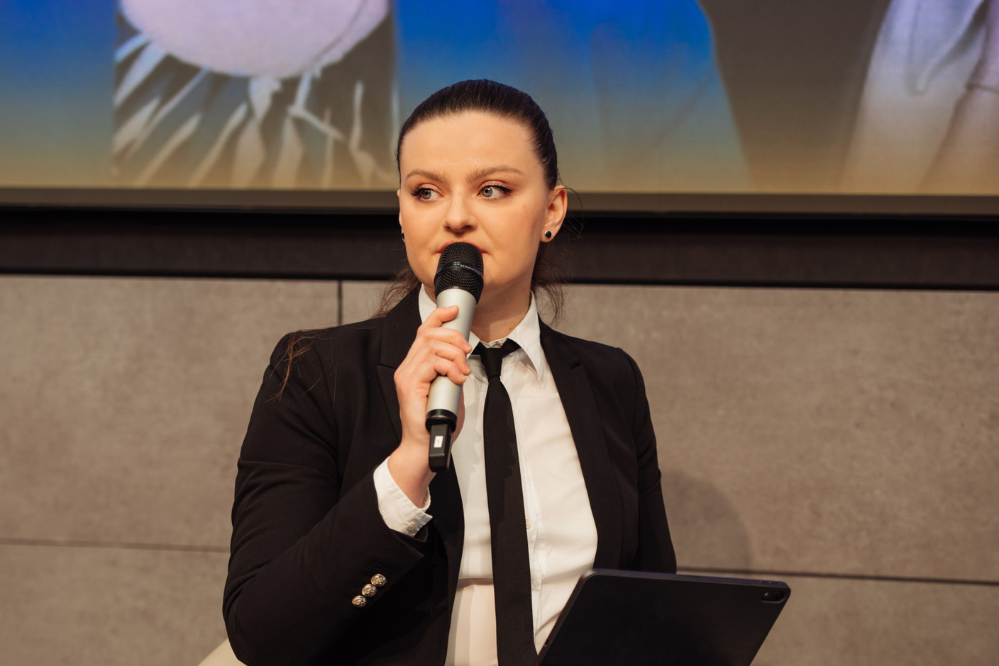 Ukraine’s deputy finance minister Olga Zykova, at the third Ukraine Resilience Business Forum, held at the Luxembourg Chamber of Commerce, 5 March 2025. Photo: Kateryna Mostova