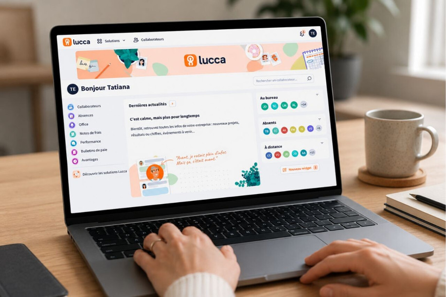 A view of the Lucca HRIS home screen, which centralises the day-to-day management of staff, absences, remote working, expense claims and HR information. Photo: Alliances Groupe/PPI-Group