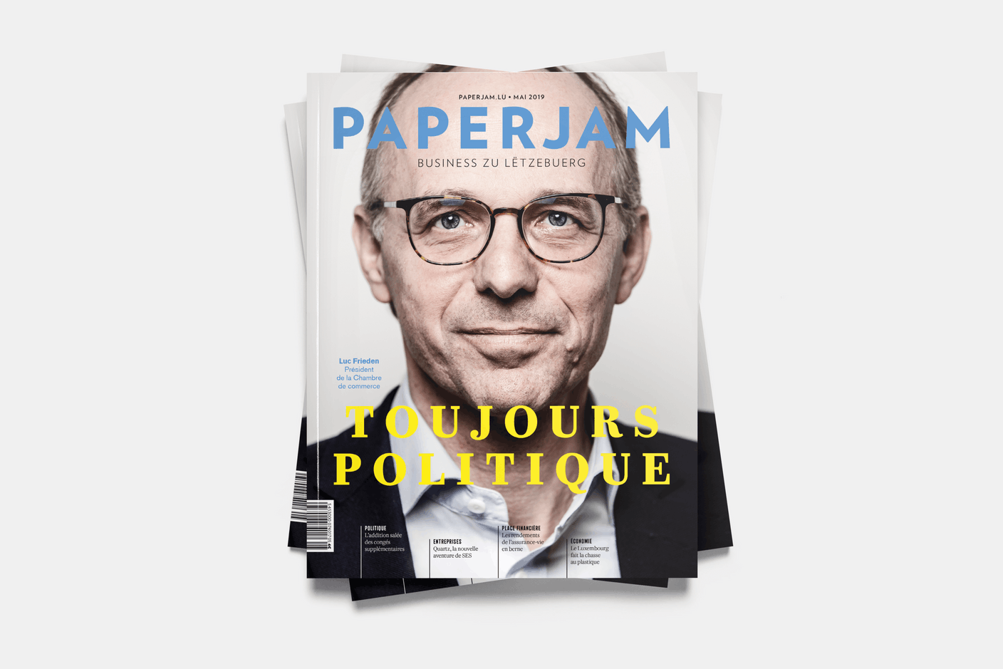 En mai 2019, Paperjam titrait «Toujours politique». (Illustration: Maison Moderne)