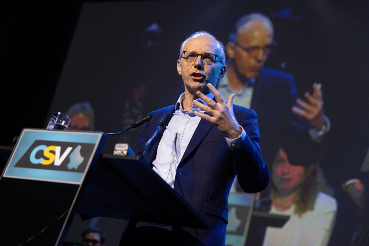 Pour Luc Frieden, le programme du CSV allie économie, responsabilité sociale et durabilité. (Photo: Guy Wolff/Maison Moderne)