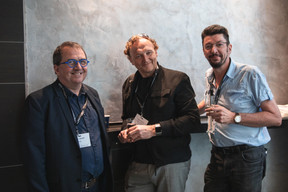 François Ghigny (Pieco), Michel Sermon (Blueboy) et Laurent Maack (Energolux) ((Photo : Marie Russillo/Maison Moderne))