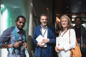 Michel-Edouard Ruben (Fondation IDEA), Gérard Zoller (Peinture Robin) et Sophie Öberg (IMS Luxembourg) ((Photo: Marie Russillo/Maison Moderne))