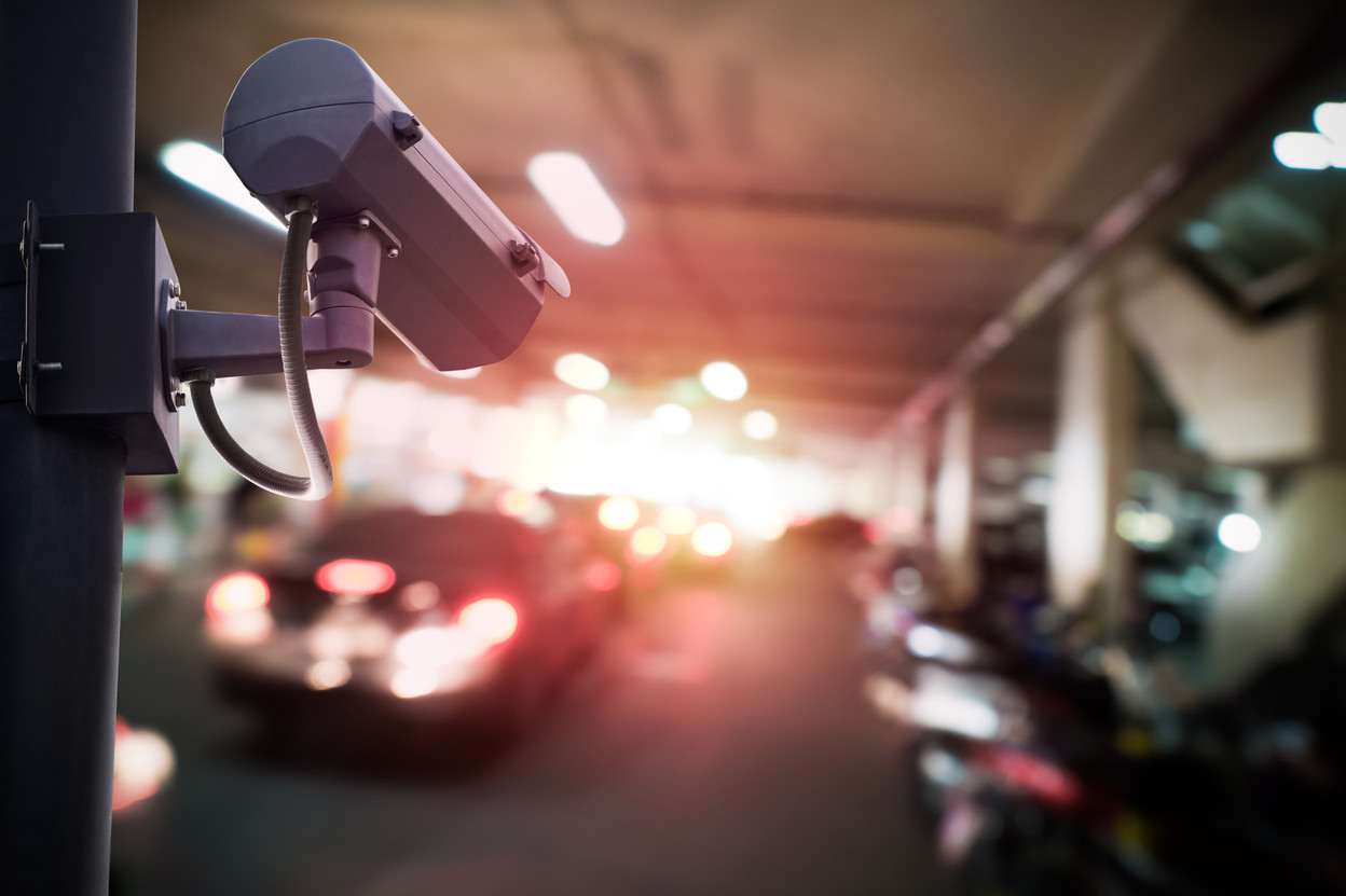 Illustration photo shows a security CCTV camera in a car park Shutterstock