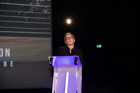 La ministre de la Culture, Sam Tanson, était visiblement émue lors de la cérémonie d’ouverture du Luxembourg City Film Festival 2022 au Kinepolis jeudi soir. (Photo: Romain Gamba/Maison Moderne)
