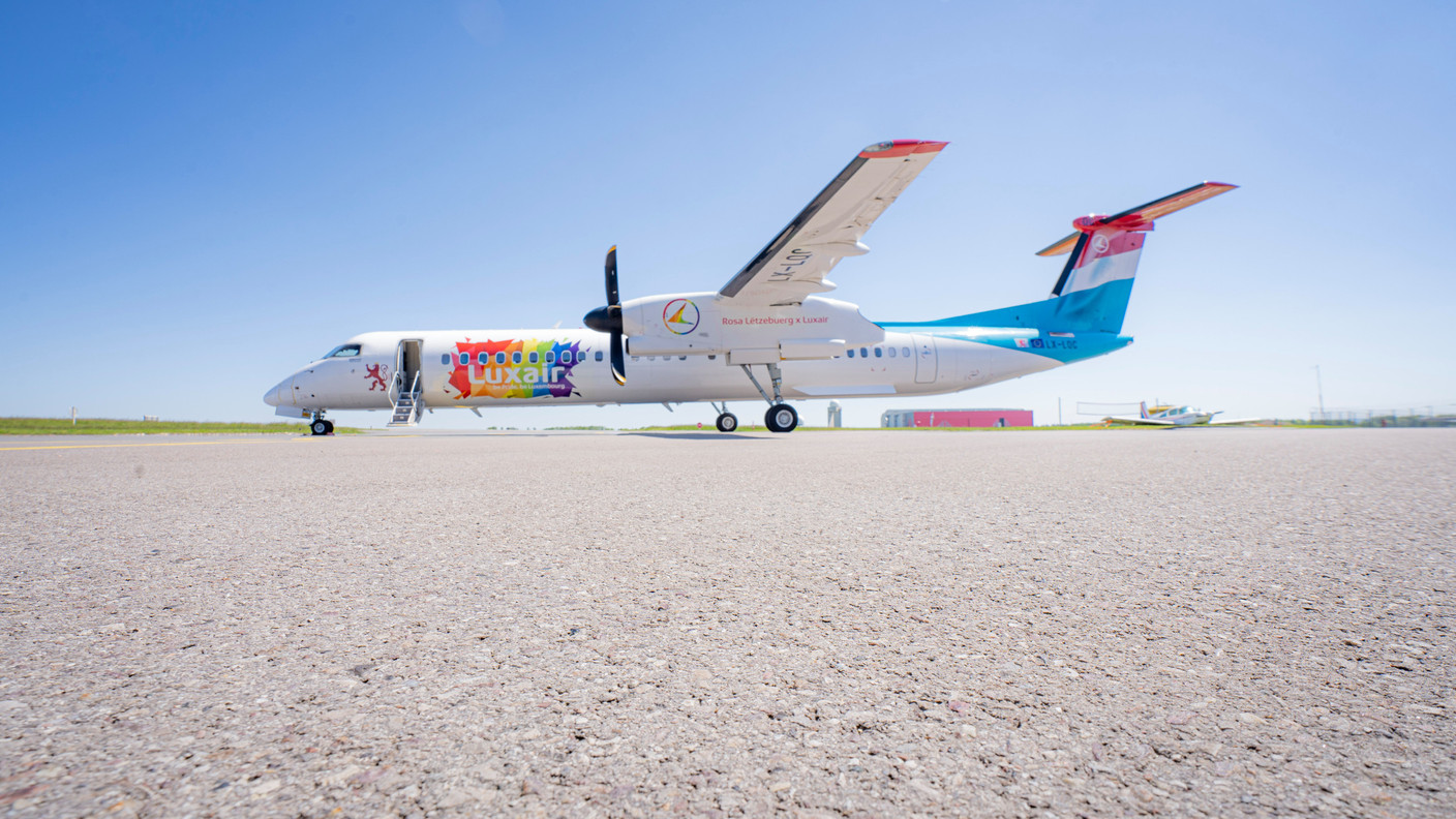 A Luxair aircraft carries the Pride colours Photo: Luxair