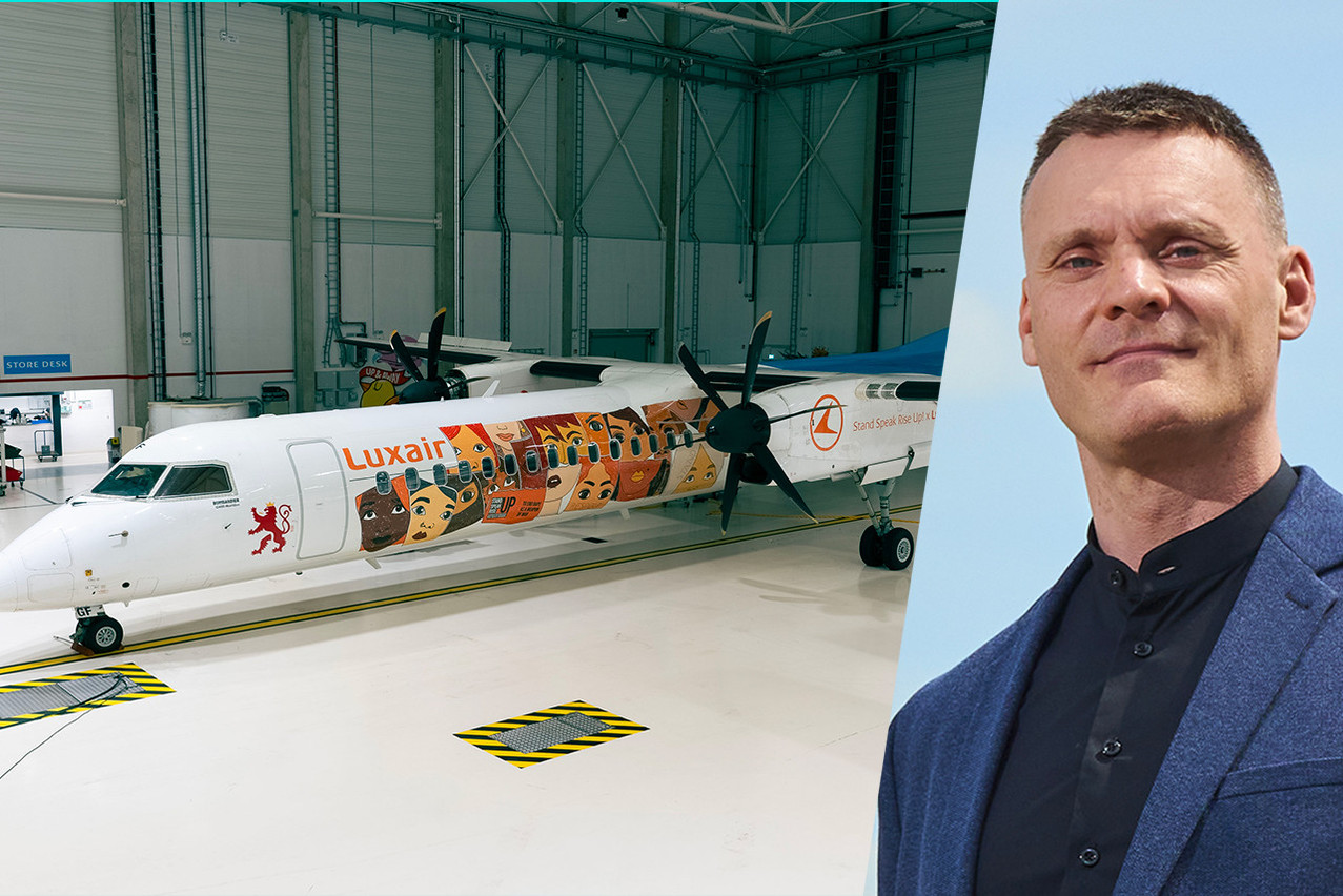Depuis le 15 novembre 2024, Luxair s’engage aux côtés de Stand Speak Rise Up!, l’ONG fondée par la Grande-Duchesse. Le partenariat  prend vie à travers la livrée spéciale du De Havilland Q400, immatriculé LX-LGF, qui ira bien au-delà d’une représentation visuelle. (Photos: Luxair)