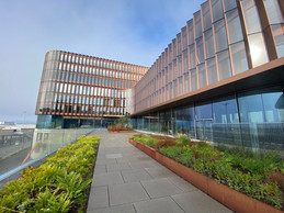 Part of the Findel airport extension is due to open at the end of the year. Photo: Maison Moderne
