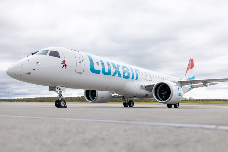 A Luxair Embraer E195-E2 operated the first commercial flight to Helsinki on 2 July 2026.  (Photo: Luxair)