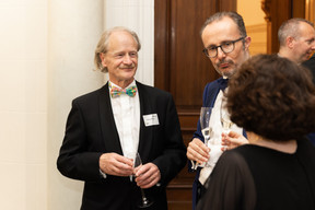 Werner Weynand (left) at a gala dinner to launch EY Luxembourg's 2023 attractiveness survey, held at the Cercle Cité on 15 June. Photo: Romain Gamba/Maison Moderne