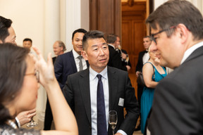 Dong Wang (China Everbright Bank) at a gala dinner to launch EY Luxembourg's 2023 attractiveness survey, held at the Cercle Cité on 15 June. Photo: Romain Gamba/Maison Moderne
