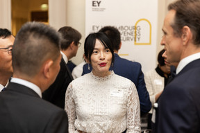 Amanda Yeung (EY Luxembourg) at a gala dinner to launch EY Luxembourg's 2023 attractiveness survey, held at the Cercle Cité on 15 June. Photo: Romain Gamba/Maison Moderne