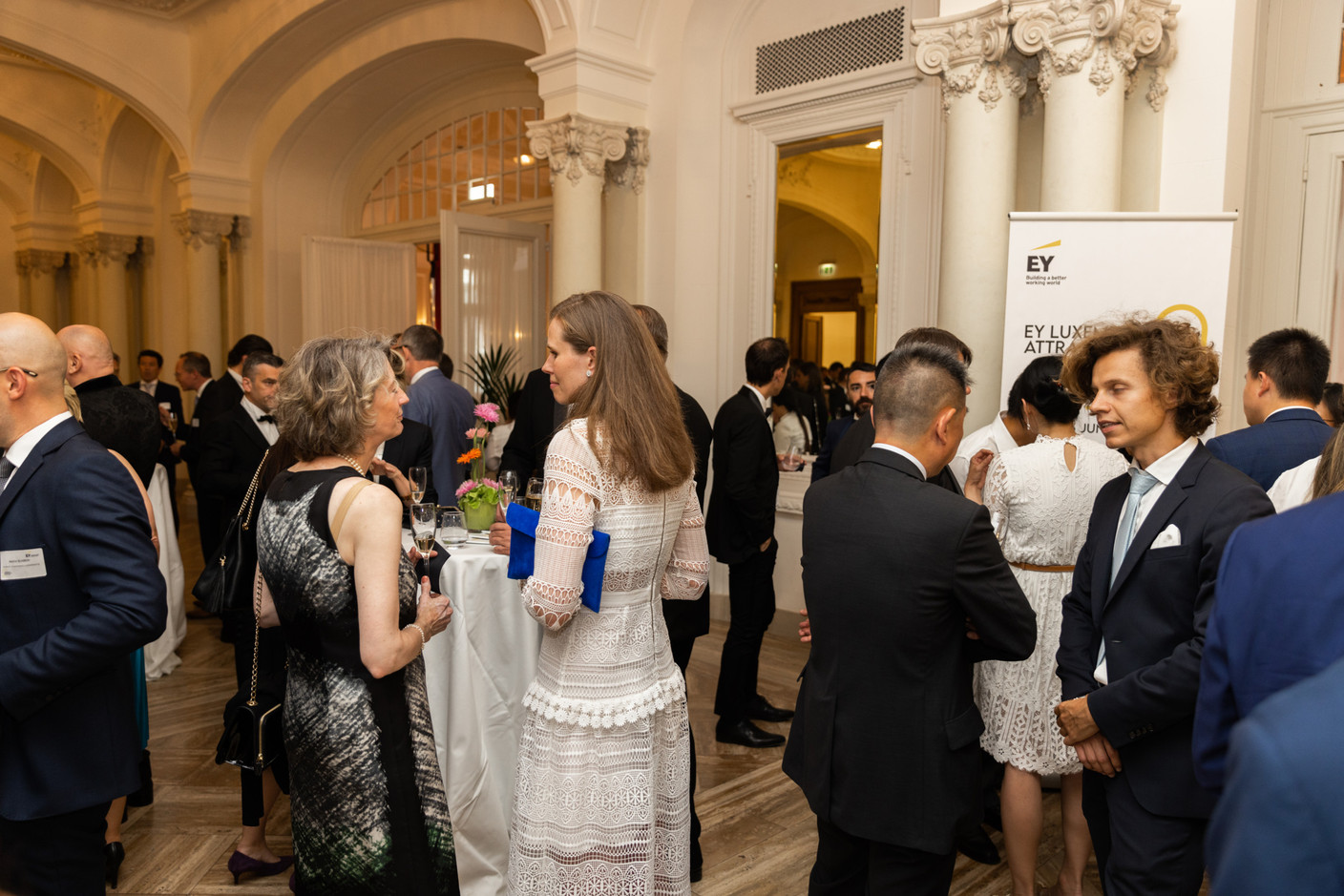 Attendees at a gala dinner to launch EY Luxembourg's 2023 attractiveness survey, held at the Cercle Cité on 15 June. Photo: Romain Gamba/Maison Moderne