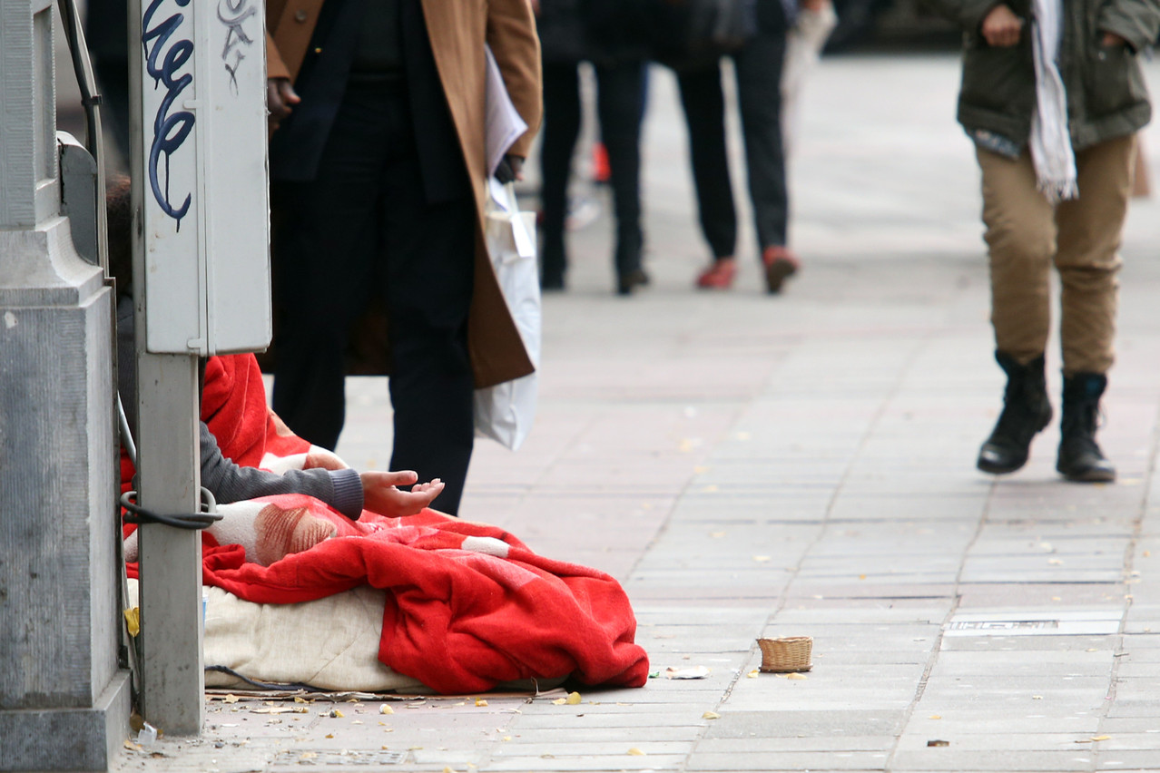La mendicité organisée est interdite sur le territoire de la Ville de Luxembourg. Toutefois il revient à la police de sanctionner les contrevenants.  (Photo: Union européenne)