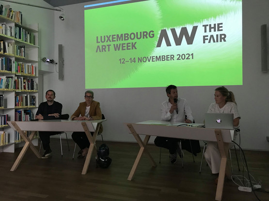 La nouvelle édition de la Luxembourg Art Week 2021 a été présentée au Casino Luxembourg, en présence de la ministre de la Culture, Sam Tanson. (Photo: Paperjam)
