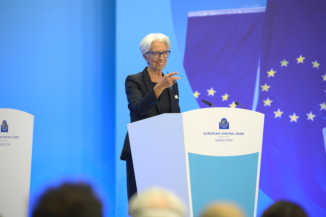The European Central Bank’s interest rate hike has tightened financial conditions, putting banks at risk of credit spreads. Library picture: ECB president Christine Lagarde is seen speaking at a press conference in Frankfurt, 21 July 2022. Photo credit: European Central Bank/Sanziana Perju
