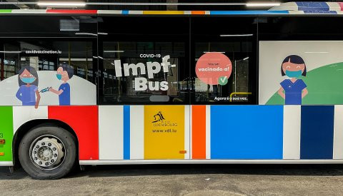 A repurposed city bus will go around Luxembourg-city to administer the vaccine to anyone who needs it.  Photo: Ville de Luxembourg