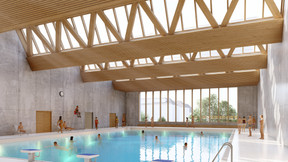 Pupils will benefit from a new swimming pool on the site.   Illustrations: STDM