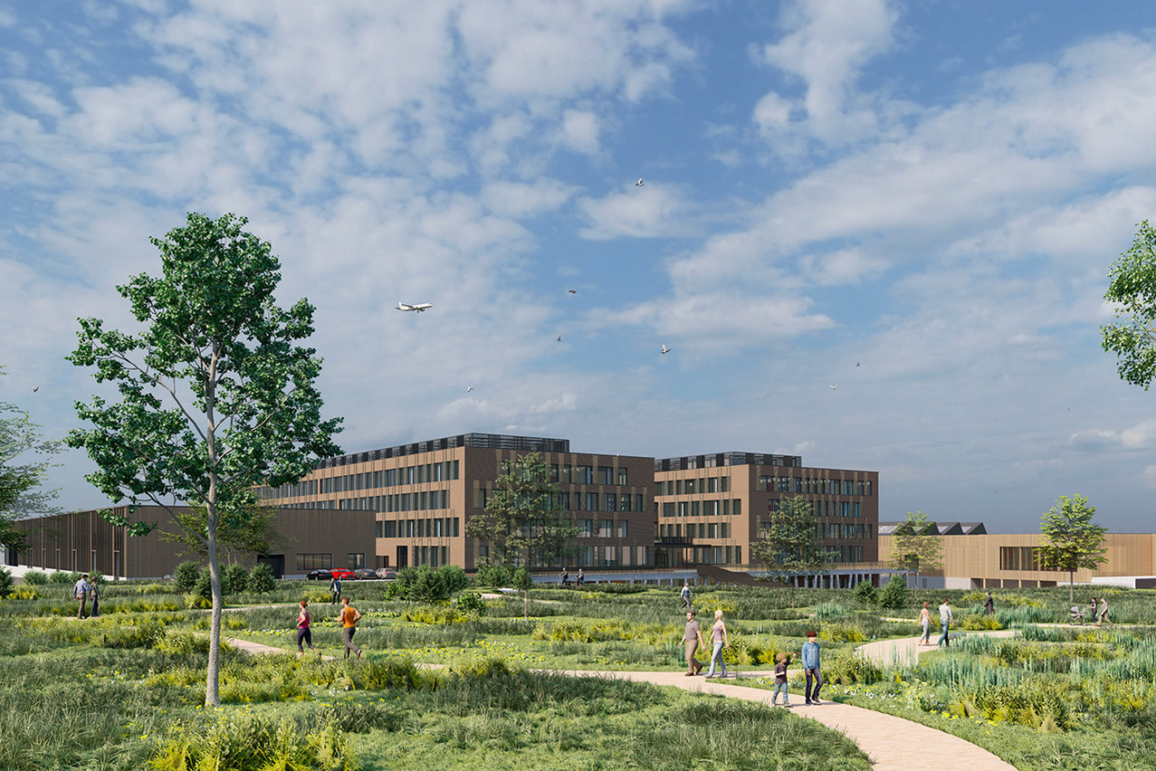The new buildings will adjoin a new public park.  Illustrations: STDM