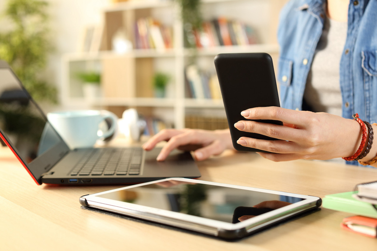 Using multiple devices is easier in the grand duchy thanks to high broadband speed. Pheelings media/Shutterstock