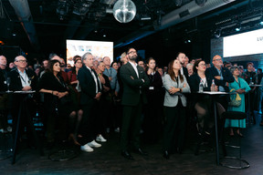 In the middle of the front row: Éric Thill, minister for Culture and minister of State for Tourism, and Stéphanie Obertin, minister for Digitalisation and minister for Research and Higher Education. (Photo: Meco)