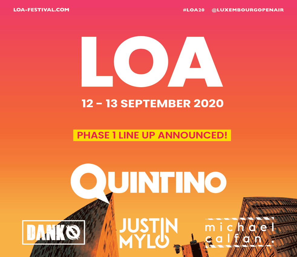 La phase 1 du line-up du prochain LOA Festival et une première affiche sont dévoilées au public ce vendredi 3 avril. Luxembourg Open Air