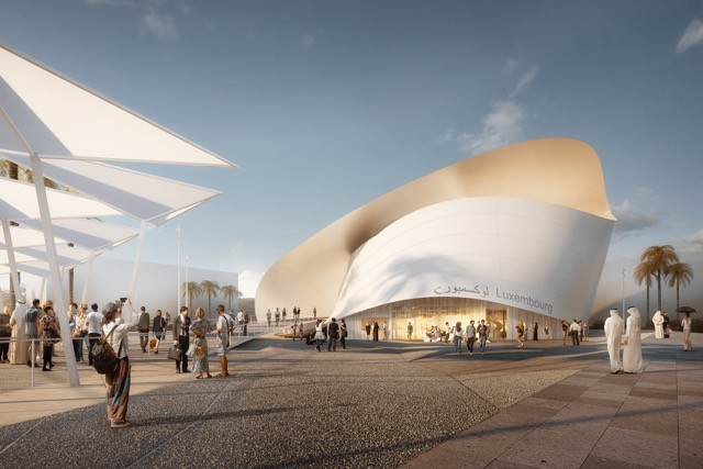 The Luxembourg pavilion, with its Möbius ribbon form and slide as an alternative to walking down stairs, makes it truly unmissable according to Time Out. Metaform