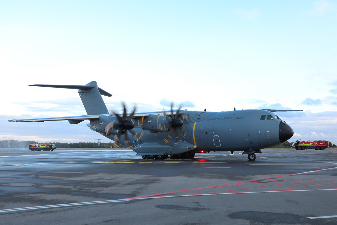 The A400M after its maiden flight Photo: Luxembourg Army
