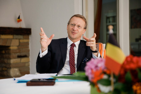 Thomas Lambert a remis ses lettres de créance ce vendredi au Grand-Duc Henri. (Photo: Romain Gamba / Maison Moderne)